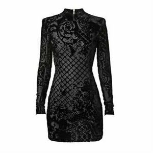 Balmain x H&M Velvet Sheath Mini Dress